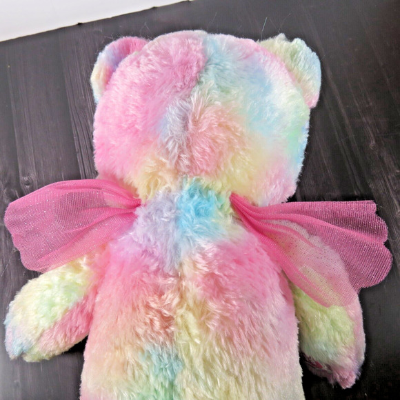 Build A Bear Fairy Friend Plush Stuffed Animal Bear Pastel Tie Dye 16” BAB Wings - Picture 7 of 16